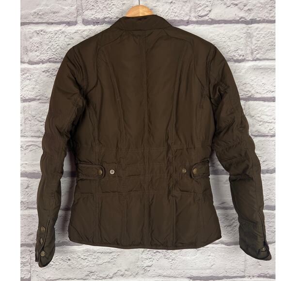 EDDIE BAUER DOWN Women's S Brown Quilted Puffer Zip Goose Down Outdoor Jacket - Picture 3 of 11